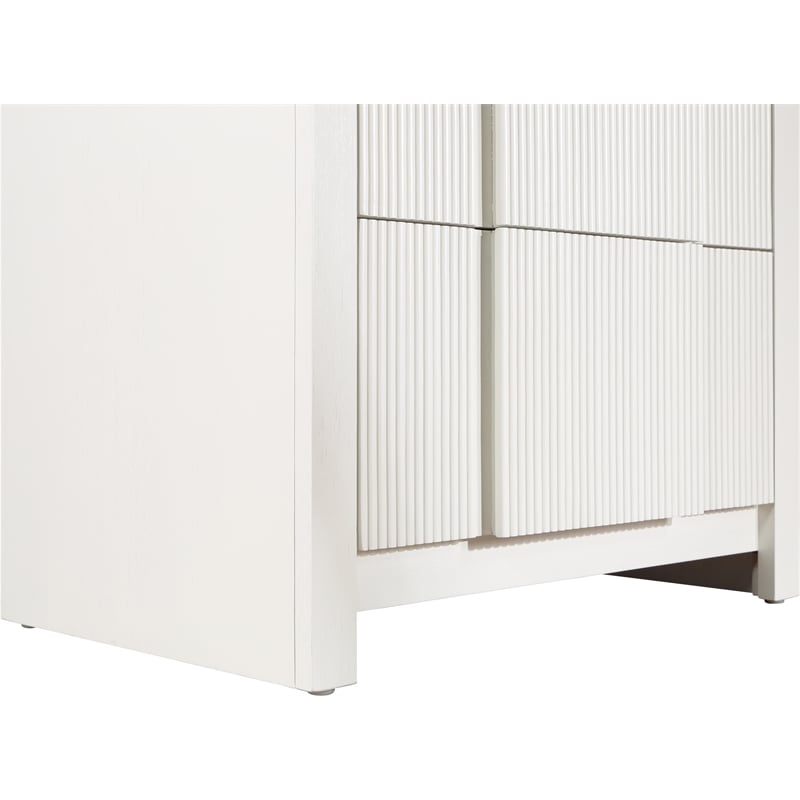 Meridian Furniture Fluted Cream Night Stand