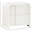 Meridian Furniture Fluted Cream Night Stand