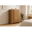 Meridian Furniture Fluted Natural Oak Veneer Chest