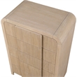 Meridian Furniture Fluted Natural Oak Veneer Chest