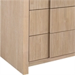 Meridian Furniture Fluted Natural Oak Veneer Chest