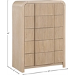 Meridian Furniture Fluted Natural Oak Veneer Chest