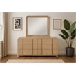 Meridian Furniture Fluted Natural Mirror