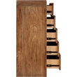 Meridian Furniture Fluted Walnut Oak Veneer Chest