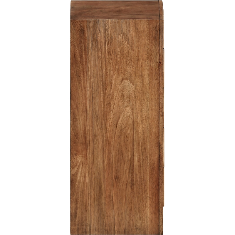 Meridian Furniture Fluted Walnut Oak Veneer Chest