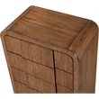 Meridian Furniture Fluted Walnut Oak Veneer Chest