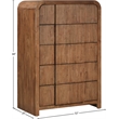 Meridian Furniture Fluted Walnut Oak Veneer Chest