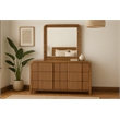 Meridian Furniture Fluted Walnut Mirror