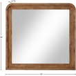 Meridian Furniture Fluted Walnut Mirror