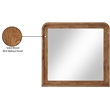 Meridian Furniture Fluted Walnut Mirror