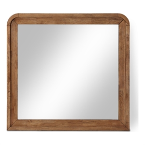 Meridian Furniture Fluted Walnut Mirror