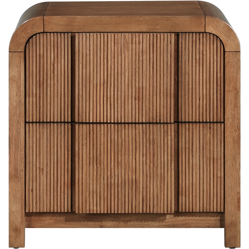 Meridian Furniture Fluted Walnut Night Stand