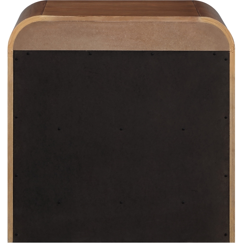 Meridian Furniture Fluted Walnut Night Stand