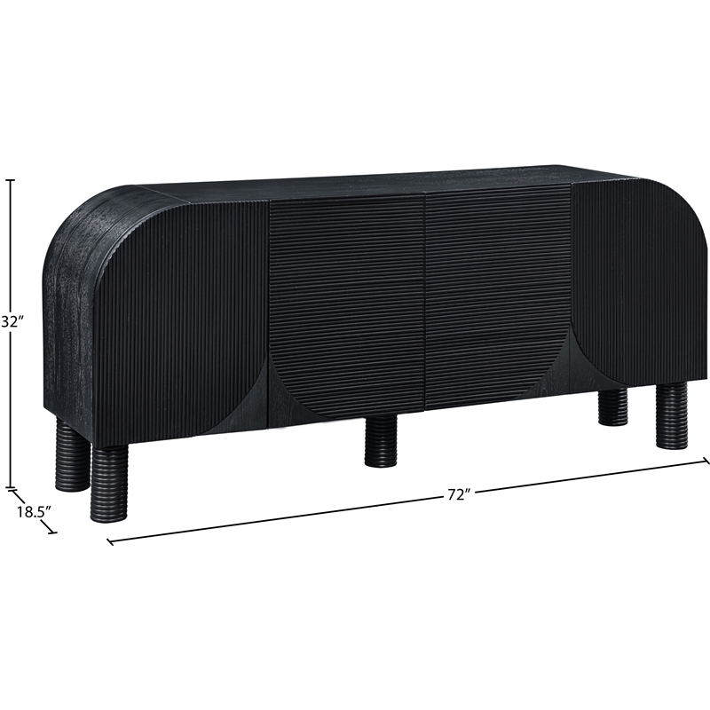 Meridian Furniture Casablanca Black Wood Veneer Sideboard/Buffet