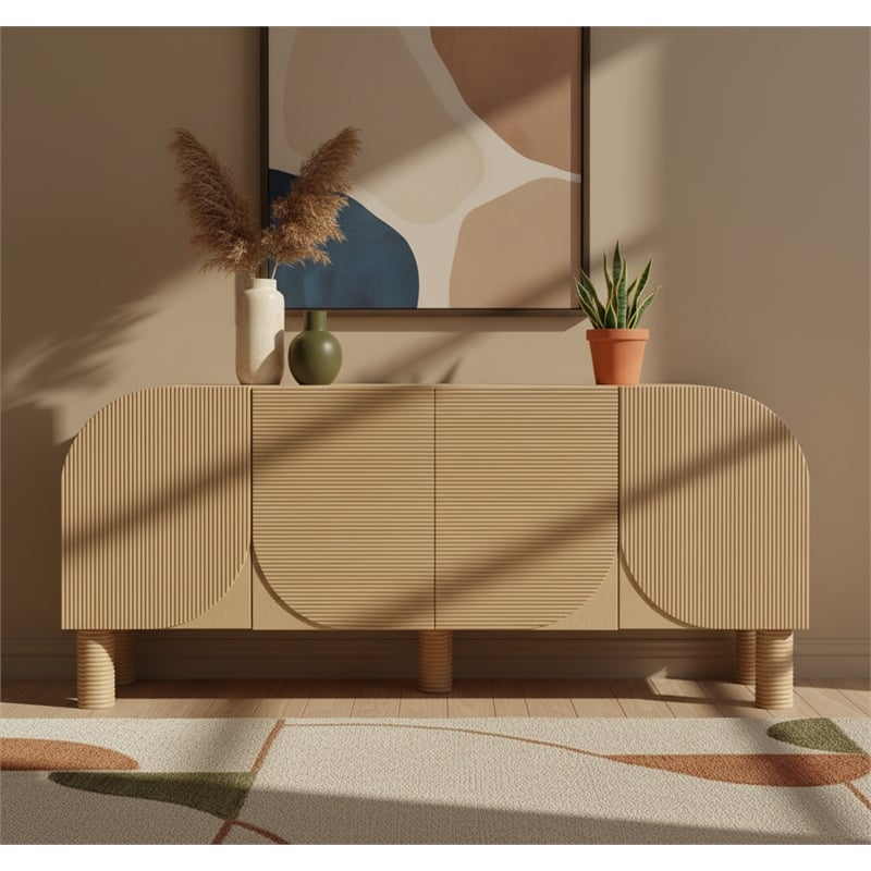Meridian Furniture Casablanca Oak Wood Veneer Sideboard/Buffet