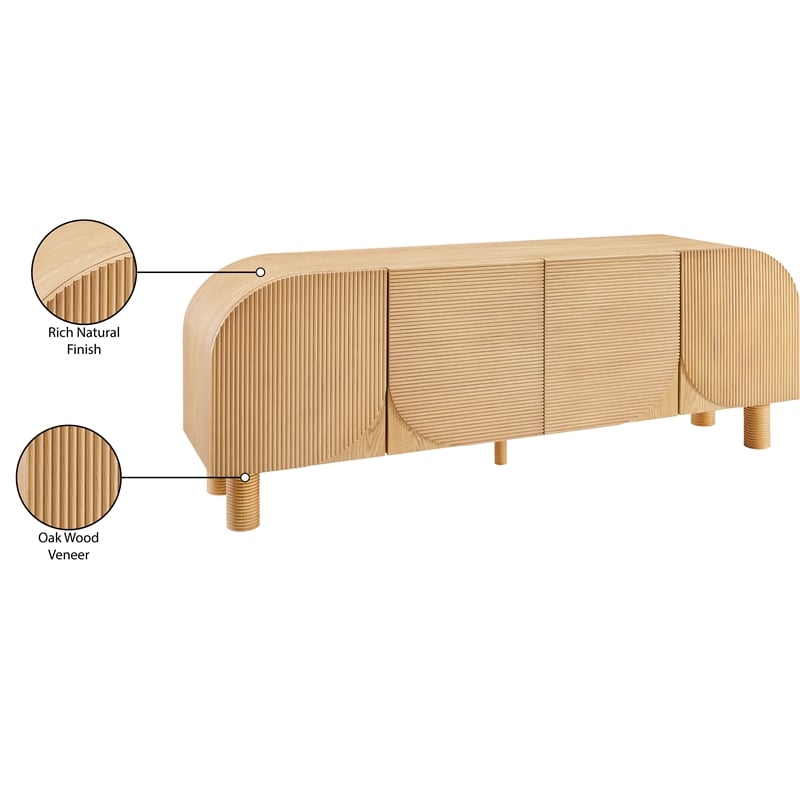 Meridian Furniture Casablanca Oak Wood Veneer Sideboard/Buffet
