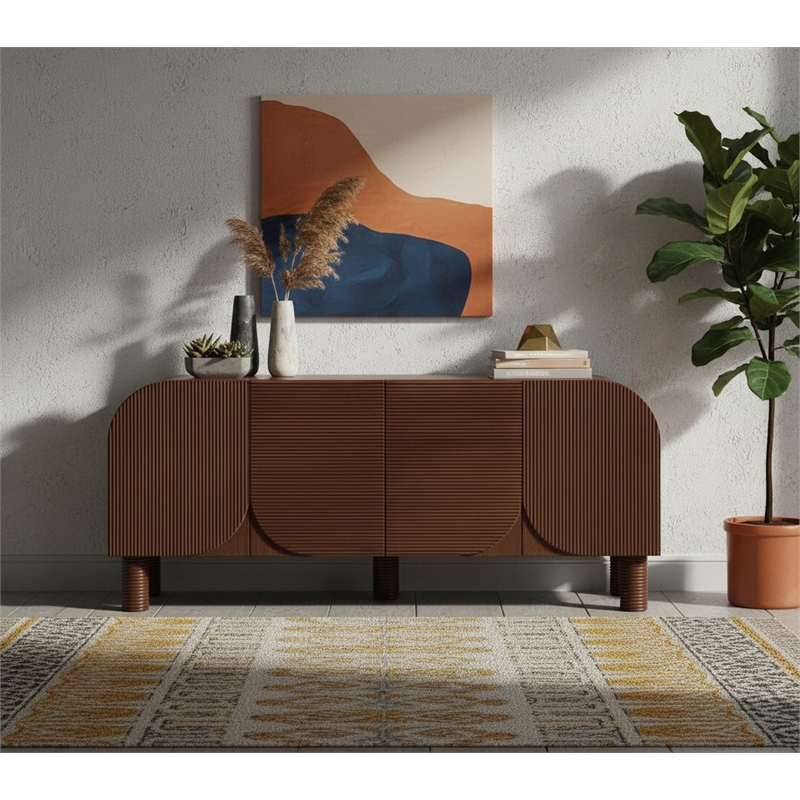 Meridian Furniture Casablanca Walnut Wood Veneer Sideboard/Buffet