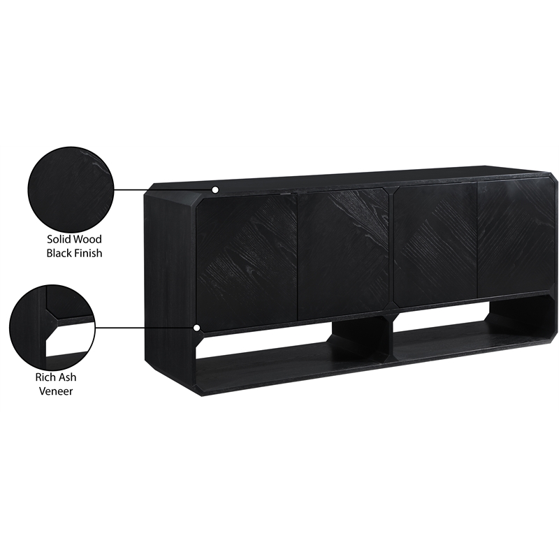 Meridian Furniture Parker Black Sideboard/Buffet