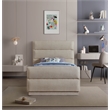 Meridian Furniture Paxton Beige Chenille Fabric Twin Bed