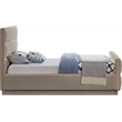 Meridian Furniture Paxton Beige Chenille Fabric Twin Bed