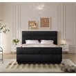 Meridian Furniture Paxton Black Chenille Fabric Full Bed