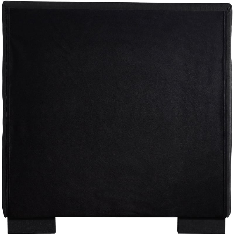 Meridian Furniture Paxton Black Chenille Fabric Twin Bed