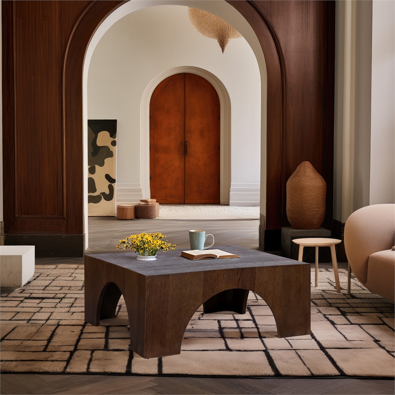 Meridian Furniture Arch Brown Coffee Table