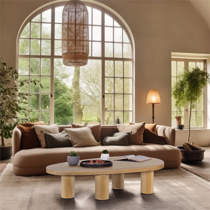 Meridian Furniture Beekman Oak Coffee Table