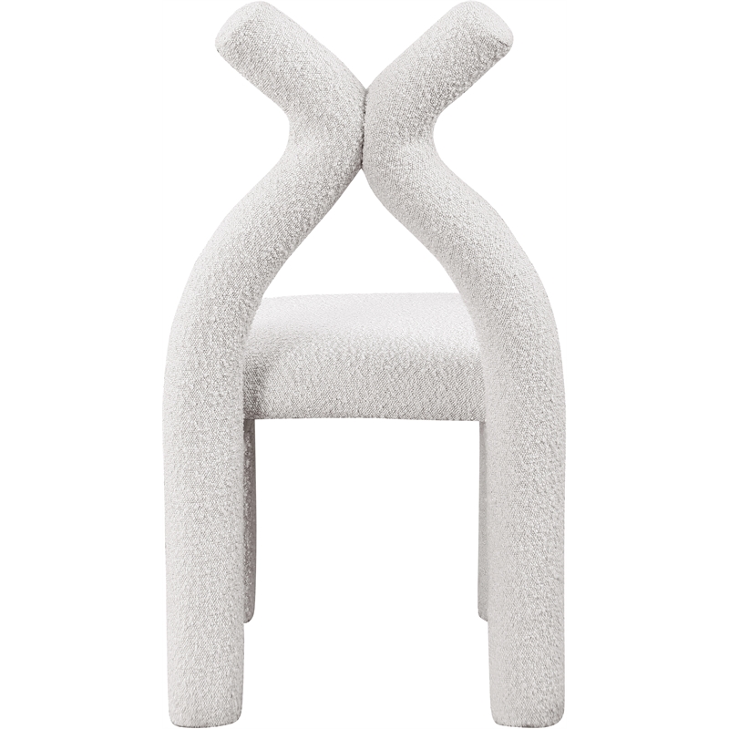 Meridian Furniture Xena Cream Boucle Fabric Accent/Dining Chair