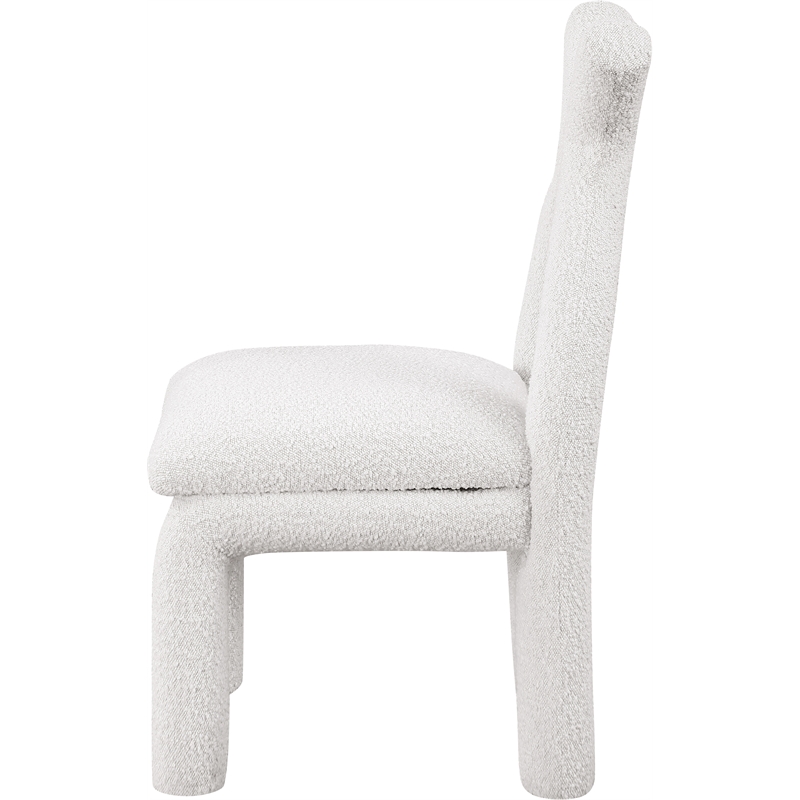 Meridian Furniture Xena Cream Boucle Fabric Accent/Dining Chair