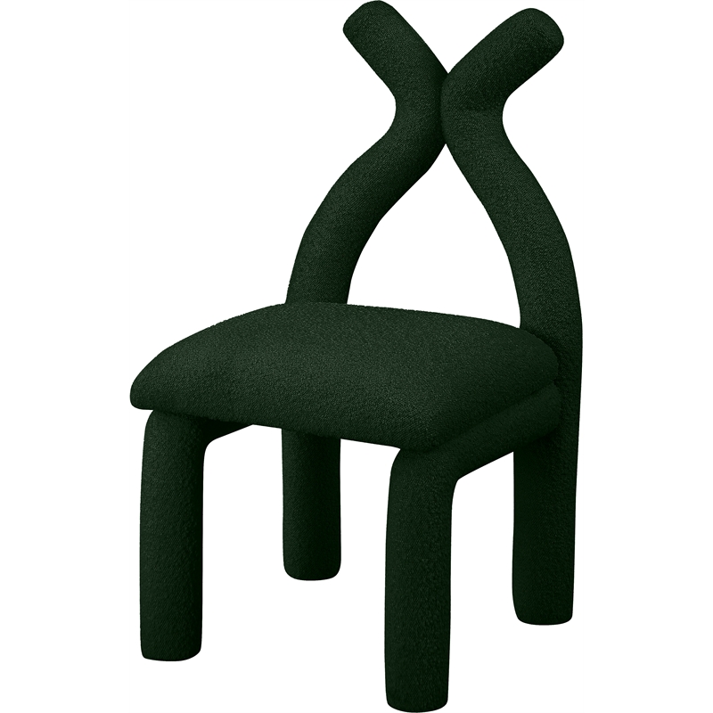 Meridian Furniture Xena Green Boucle Fabric Accent/Dining Chair