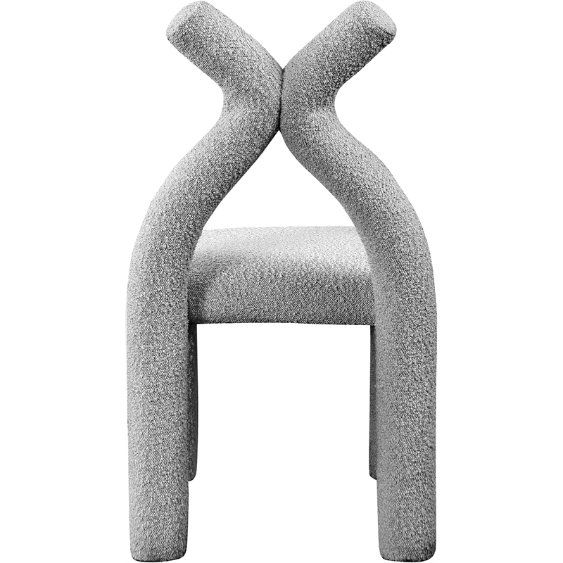 Meridian Furniture Xena Grey Boucle Fabric Accent/Dining Chair