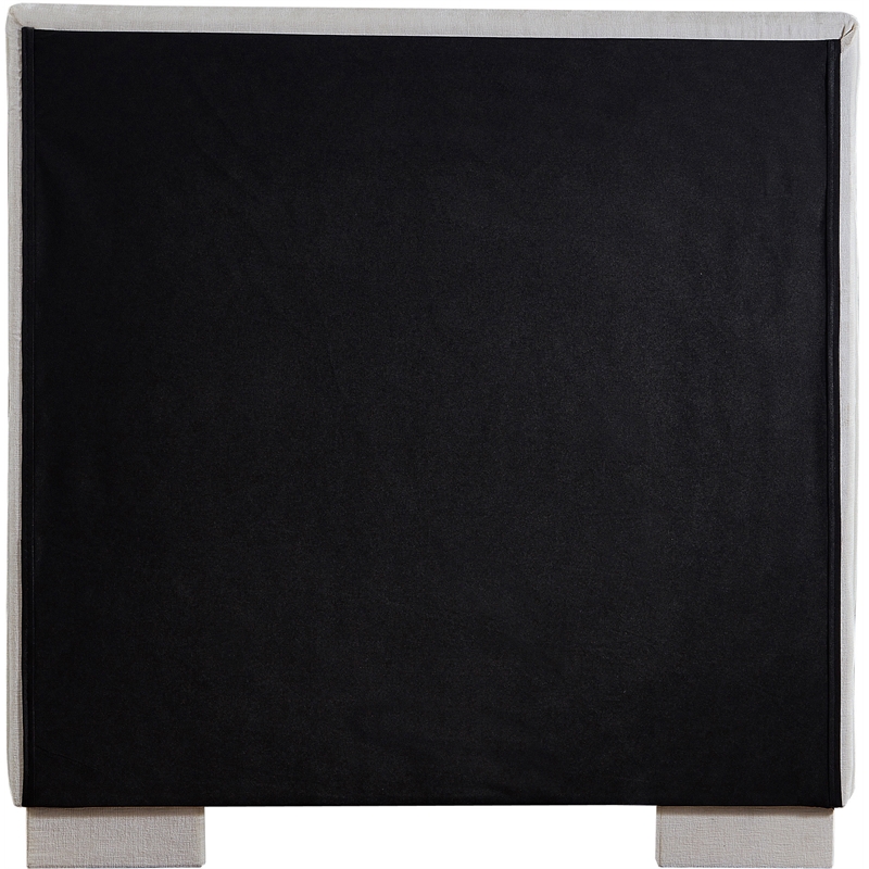 Meridian Furniture Paxton Cream Chenille Fabric Twin Bed