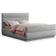 Meridian Furniture Paxton Grey Chenille Fabric Full Bed