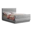 Meridian Furniture Paxton Grey Chenille Fabric Full Bed
