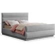 Meridian Furniture Paxton Grey Chenille Fabric King Bed