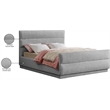 Meridian Furniture Paxton Grey Chenille Fabric Queen Bed