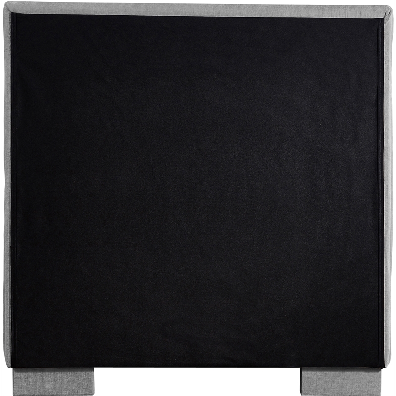 Meridian Furniture Paxton Grey Chenille Fabric Twin Bed