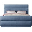 Meridian Furniture Paxton Light Blue Chenille Fabric Full Bed