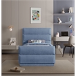 Meridian Furniture Paxton Light Blue Chenille Fabric Twin Bed