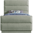 Meridian Furniture Paxton Mint Chenille Fabric Twin Bed