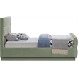 Meridian Furniture Paxton Mint Chenille Fabric Twin Bed