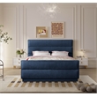 Meridian Furniture Paxton Navy Chenille Fabric Full Bed