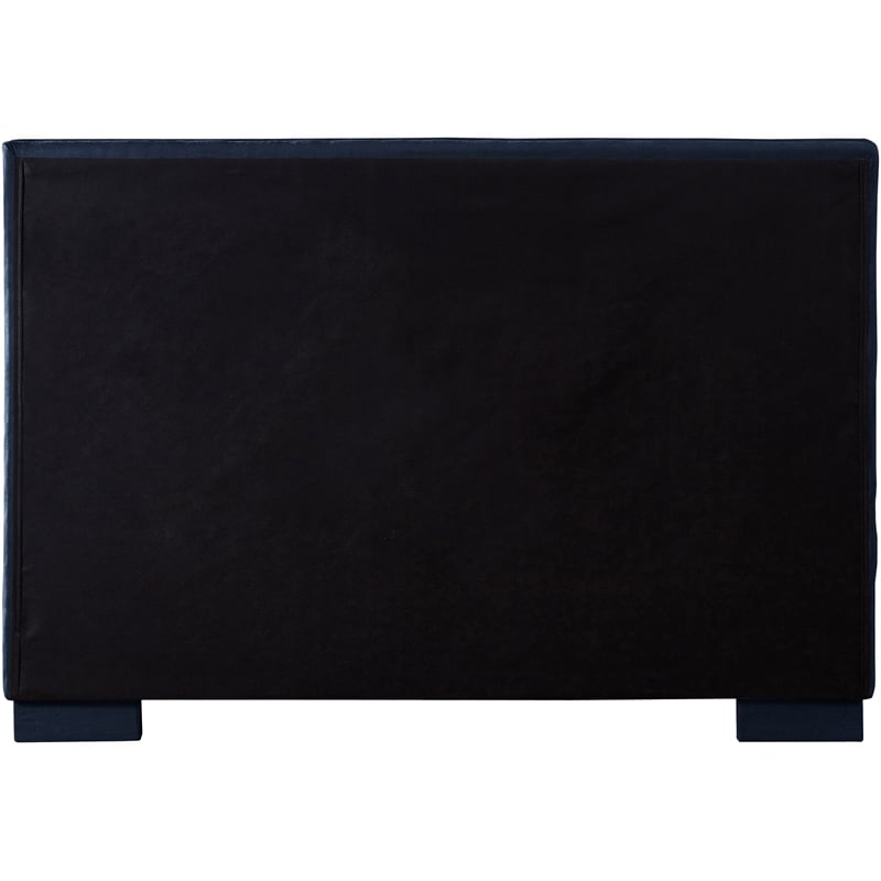 Meridian Furniture Paxton Navy Chenille Fabric Queen Bed