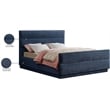 Meridian Furniture Paxton Navy Chenille Fabric Queen Bed