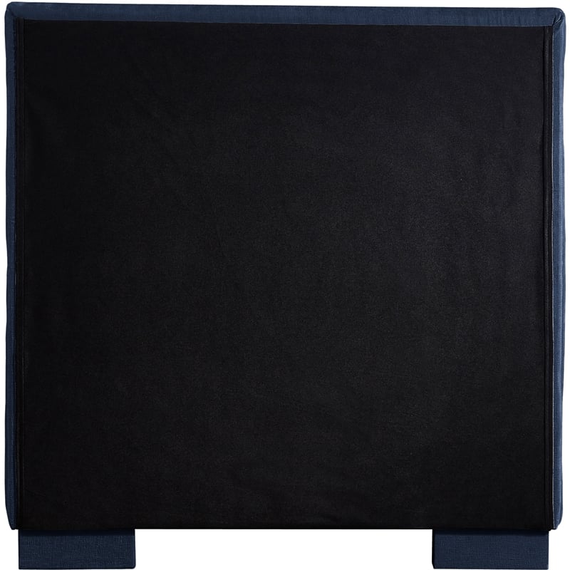 Meridian Furniture Paxton Navy Chenille Fabric Twin Bed