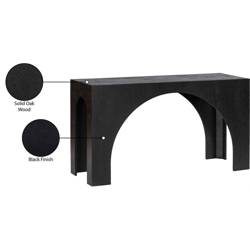 Meridian Furniture Arch Black Console Table