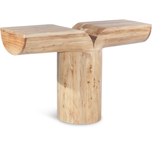 meridian furniture tee oak console table