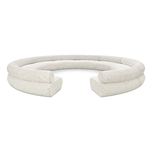 Meridian Furniture Bale 202&quot Cream Chenille Fabric 10 pc. Modular Sectional