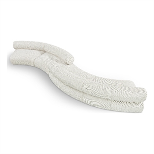 Meridian Furniture Bale 202&quot Cream Chenille Fabric 4 pc. Modular Sectional